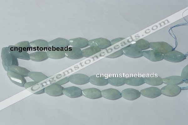 CAQ213 15.5 inches 14*22mm twisted natural aquamarine beads