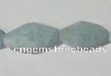 CAQ214 15.5 inches multi-size twisted natural aquamarine beads