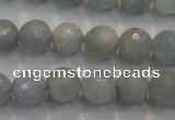 CAQ224 15 inches 10mm faceted round aquamarine beads wholesale