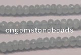 CAQ305 15.5 inches 4*7mm faceted rondelle natural aquamarine beads