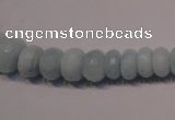 CAQ311 15.5 inches 5*7mm – 8*14mm faceted rondelle aquamarine beads