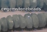 CAQ315 15.5 inches 6*15mm – 10*18mm faceted nuggets aquamarine beads