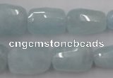 CAQ415 8*12mm – 18*28mm faceted nuggets natural aquamarine beads