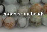 CAQ424 15.5 inches 14mm faceted round natural aquamarine beads