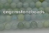 CAQ430 15.5 inches 4mm round natural aquamarine beads wholesale