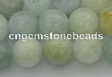 CAQ433 15.5 inches 10mm round natural aquamarine beads wholesale