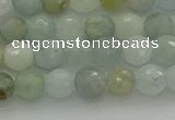 CAQ436 15.5 inches 6mm faceted round natural aquamarine beads