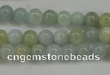 CAQ452 15.5 inches 6mm round aquamarine beads wholesale