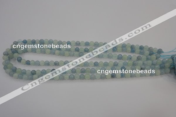 CAQ470 15.5 inches 6mm round natural aquamarine beads