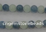 CAQ471 15.5 inches 8mm round natural aquamarine beads