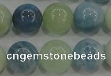 CAQ474 15.5 inches 14mm round natural aquamarine beads