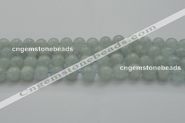 CAQ503 15.5 inches 10mm round natural aquamarine beads