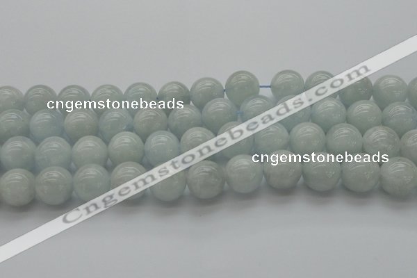 CAQ504 15.5 inches 12mm round natural aquamarine beads