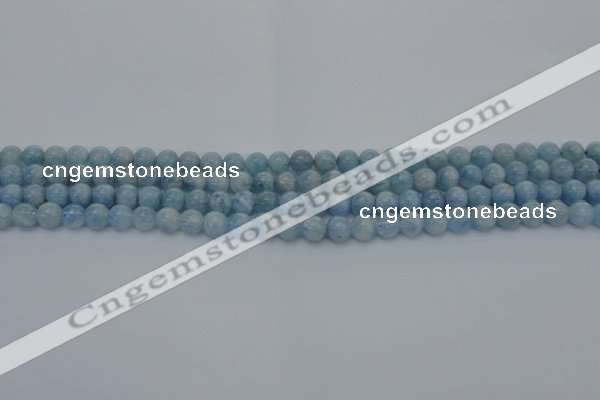 CAQ508 15.5 inches 4mm round A+ grade natural aquamarine beads