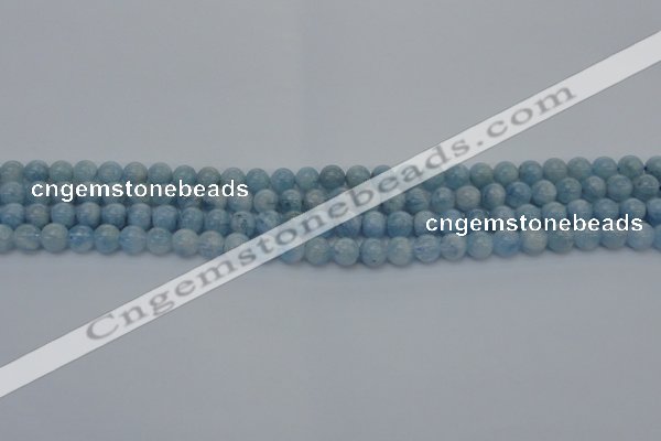 CAQ509 15.5 inches 6mm round A+ grade natural aquamarine beads