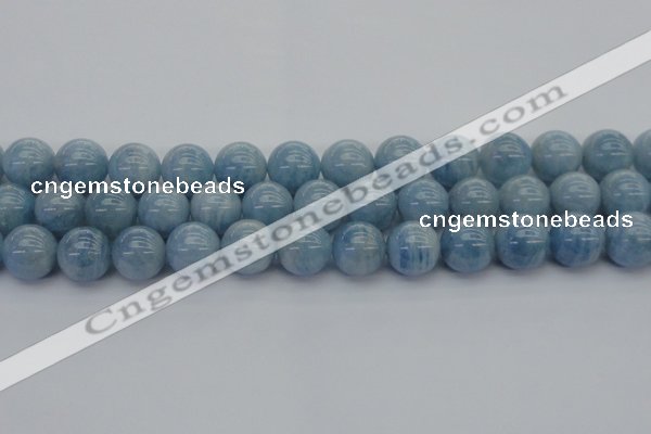 CAQ514 15.5 inches 14mm round A+ grade natural aquamarine beads