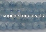 CAQ517 15.5 inches 5mm round AA grade natural aquamarine beads