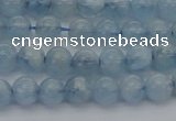 CAQ518 15.5 inches 6mm round AA grade natural aquamarine beads