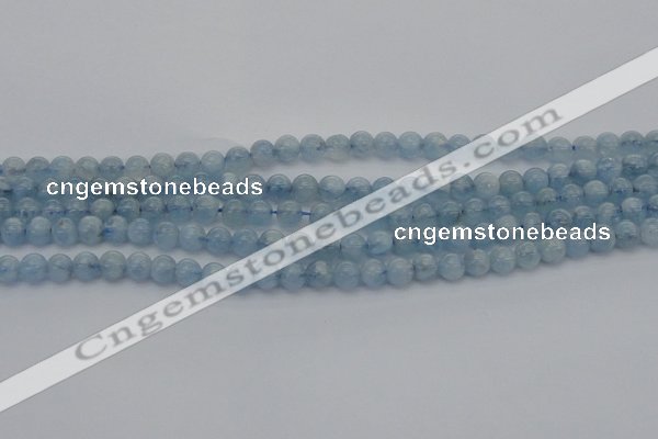 CAQ518 15.5 inches 6mm round AA grade natural aquamarine beads