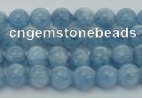 CAQ525 15.5 inches 4mm round AA+ grade natural aquamarine beads