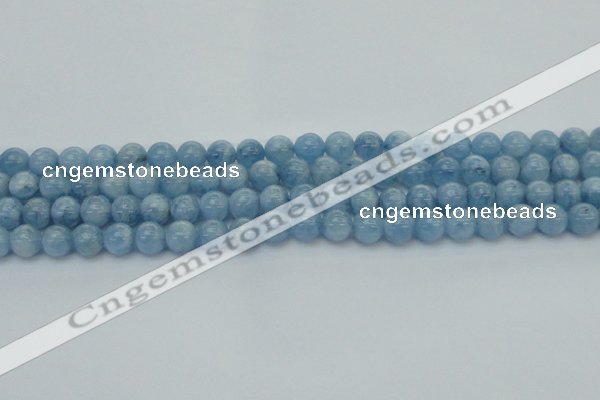 CAQ527 15.5 inches 6mm round AA+ grade natural aquamarine beads