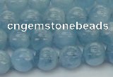 CAQ528 15.5 inches 7mm round AA+ grade natural aquamarine beads