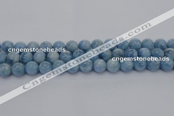 CAQ531 15.5 inches 12mm round AA+ grade natural aquamarine beads