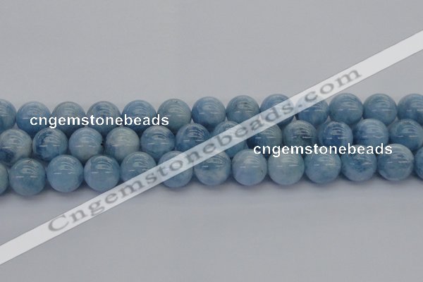 CAQ532 15.5 inches 14mm round AA+ grade natural aquamarine beads