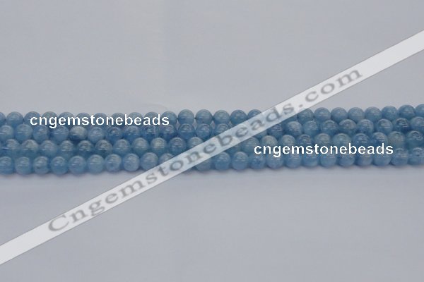 CAQ535 15.5 inches 4mm round AAA grade natural aquamarine beads