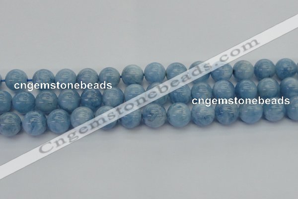 CAQ540 15.5 inches 14mm round AAA grade natural aquamarine beads