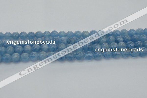 CAQ545 15.5 inches 8mm round AAAA grade natural aquamarine beads