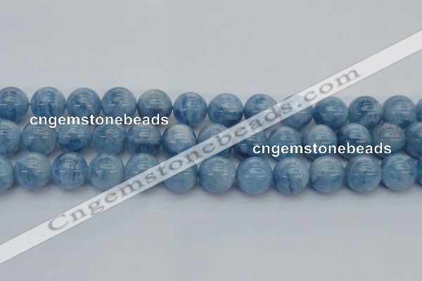 CAQ548 15.5 inches 14mm round AAAA grade natural aquamarine beads