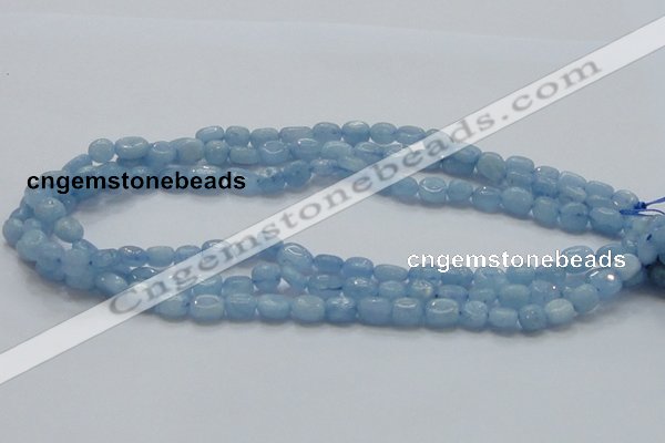 CAQ55 15.5 inches 8*9mm nugget natural aquamarine gemstone beads