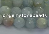 CAQ553 15.5 inches 8mm faceted round natural aquamarine beads