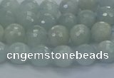 CAQ559 15.5 inches 4mm faceted round natural aquamarine beads