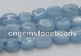 CAQ56 15.5 inches 9*12mm nugget natural aquamarine gemstone beads