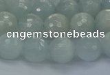 CAQ561 15.5 inches 8mm faceted round natural aquamarine beads