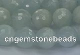 CAQ562 15.5 inches 10mm faceted round natural aquamarine beads