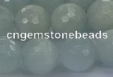 CAQ564 15.5 inches 14mm faceted round natural aquamarine beads