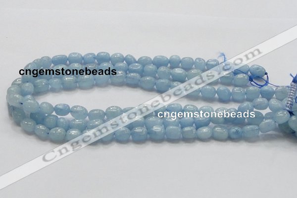 CAQ57 15.5 inches 10*12mm nugget natural aquamarine gemstone beads