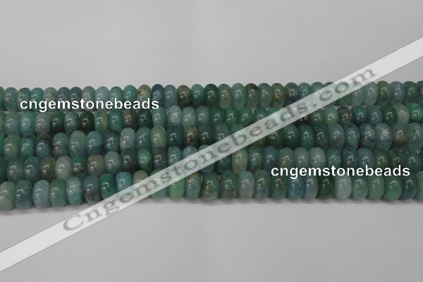 CAQ610 15.5 inches 4*6mm rondelle aquamarine gemstone beads