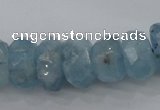 CAQ62 6*10mm – 12*18mm faceted nuggets natural aquamarine beads