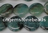 CAQ621 15.5 inches 16mm flat round aquamarine gemstone beads