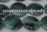 CAQ622 15.5 inches 18mm flat round aquamarine gemstone beads