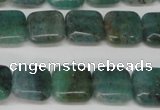 CAQ636 15.5 inches 10*10mm square aquamarine gemstone beads