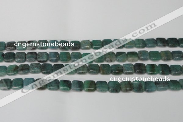 CAQ636 15.5 inches 10*10mm square aquamarine gemstone beads