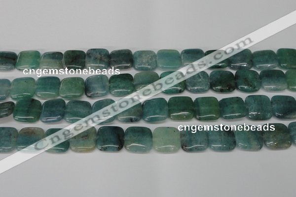 CAQ639 15.5 inches 16*16mm square aquamarine gemstone beads