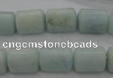 CAQ64 15.5 inches 10*14mm tube natural aquamarine beads wholesale