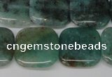 CAQ640 15.5 inches 18*18mm square aquamarine gemstone beads