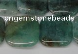 CAQ641 15.5 inches 20*20mm square aquamarine gemstone beads